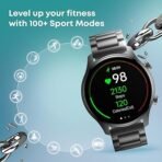 Fastrack Astor FR2 Pro 1.43" AMOLED Stainless Steel Smart Watch with SpO2, Heart Rate, BT Calling, Adaptive AOD,Functional Crown, AI Voice Assistant – Smartwatch for Stylish Professionals (Rose Gold) - Image 3