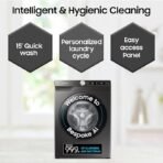 Samsung 7 kg, 5 Star, AI Control, Wi-Fi, Digital Inverter, Motor, Fully-Automatic Front Load Washing Machine (WW70T502NAN1TL, Hygiene Steam, Inox) - Image 3