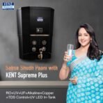 KENT Supreme Plus Alkaline+Copper RO Water Purifier | RO+UV+UF+Alk +Cu+TDSControl+UV LED Tank|Advanced ROTech for SabseShudh Paani |Auto Flush| 8L|20LPH| Ideal for Borewell/Tanker/MunicipalWater|Black - Image 2