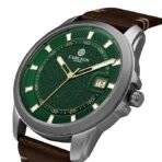 Carlton London Duke Men Leather Analog Dated Watch | Green Waterproof Watches for Men Boys Male  Fashionable Trendy Quartz Movement Wrist Watch  CLLSGRN - Image 3