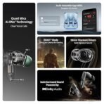 Boat Airdopes 800, Dolby Audio, Adaptive EQ by Mimi, 4Mics AI ENx, App Support, Fast Charge, Low Latency, IPX5, v5.3 Bluetooth TWS in Ear Earbuds Wireless Earphones with mic (Interstellar Blue) - Image 4