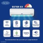 Carrier 2 Ton 3 Star AI Flexicool Inverter Split AC (Copper, Convertible 4-in-1 Cooling,Dual Filtration, Auto Cleanser, ESTER Exi - CAI24ES3R32F0,White) - Image 2