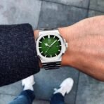 Carlton London Men Stainless Steel Analog Watch | Green Waterproof Watches for Men Boys Male | Fashionable Trendy Quartz Movement Wrist Watch - CLSGRNNM - Image 3