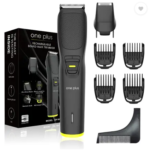 One Plus OP 501 Cordless Professional 7 in 1 Grooming Kit With Hook Hanger Washable Trimmer 120 min Runtime 12 Length Settings (Black)