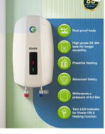 CG IRAYA 3 L Instant Water Geyser (White) - Image 2