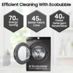 Samsung 8 kg 5 star, AI Control, AI Eco Bubble, Wi-Fi Fully Automatic Front Load Washing Machine with In-built Heater Black, Grey (WW80T504DAX1TL)[AA1098/30] - Image 3