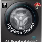 Samsung 8 kg 5 star, AI Control, AI Eco Bubble, Wi-Fi Fully Automatic Front Load Washing Machine with In-built Heater Black, Grey (WW80T504DAX1TL)[AA1098/30]