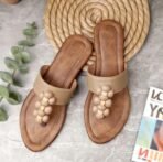 Women Flats Sandal (Khaki , 6) - Image 3