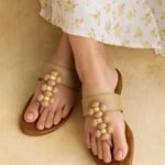 Women Flats Sandal (Khaki , 6)