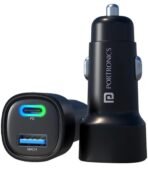 Portronics 80 W Turbo Car Charger (Black)