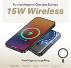 boAt 10000 mAh 22.5 W Wireless With MagSafe Compact Pocket Size Power Bank (Ash Black, Lithium Polymer, Fast Charging, Quick Charge 3.0 for Mobile) - Image 5