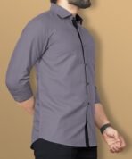 Men Regular Fit Solid Spread Collar Casual Shirt [ M] - Image 4