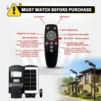 All in one Solar Street  Light Outdoor Waterproof 50W Motion Sensor Wall Lamp 5A h Solar Light set (AA1104/134) - Image 3