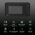 LG 20L Solo Microwave Oven with 44 Autocook Menus (MS2043DB.DB1QILN, Black) - Image 2