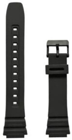 SuruRetail CASIO Strap for AE-1200WH, AE-1300WH, F-108WH, W-216H 18 mm Resin Watch Strap (Black)