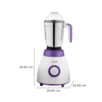 Croma 500 Watt 3 Jars Mixer Grinder (Rust Resistant, White/Purple) - Image 2