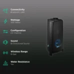 SAMSUNG T50 500W Bluetooth Party Speaker (Water Resistant, 2.0 Channel, Black) - Image 2