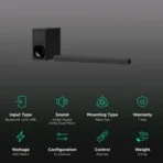 SONY HT-G700 400W Bluetooth Soundbar with Remote (Dolby Digital, 3.1 Channel, Black) - Image 2