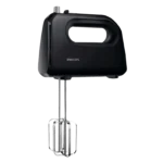 PHILIPS Daily Collection 300 Watt 5 Speed Hand Mixer with 4 Attachments (Non-Slip Grip, Black)