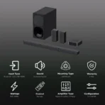 SONY HT-S40R 600W Bluetooth Soundbar with Remote (Dolby Digital, 5.1 Channel, Black) - Image 2