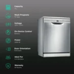 BOSCH Series 6 13 Place Settings Free Standing Dishwasher with Glass Protection Technology (Silver Inox