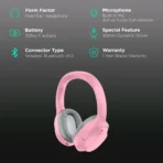 RAZER Opus X RZ04-03760300-R3M1 Bluetooth Gaming Wireless Headset with Active Noise Cancellation (Low Latency, Over Ear, Quartz Pink) - Image 2