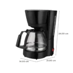 Croma 600 Watt 5 Cups Manual Black Coffee Maker with Rust Resistant (Black) - Image 2