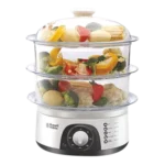 Russell Hobbs RFS800 9L Electric Food Steamer Microwave Oven with Keep Warm Function (White)