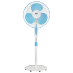 USHA Mist Air Flo 400mm 3 Blade Copper Motor Pedestal Fan (Aerodynamically Design, Light Blue)