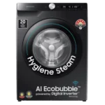 SAMSUNG 8 kg 5 Star Inverter Fully Automatic Front Load Washing Machine (WW80T504DAB1TL, AI Control Display, Black Caviar)