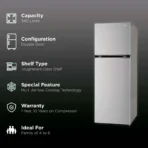LG 322 Litres 2 Star Frost Free Double Door Convertible Refrigerator with Multi Air Flow System (GL-S342SPZY, Shiny Steel) - Image 2