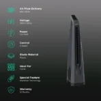 Symphony Surround Bladeless 25 ft Air Throw 650 m3/hr Air Delivery Tower Fan (Powerful Air Throw, Dark Grey) - Image 2