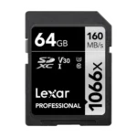 Lexar Professional 1066x SILVER Series SDXC 64GB Class 10, Class 3, Class 30 160MB/s Memory Card