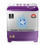 SAMSUNG 7 kg 5 Star Semi Automatic Washing Machine with Double Strong Pulsator (WT70M3000UU/TL, Light Gray & Voilet)