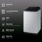 SAMSUNG 7 kg 5 Star Fully Automatic Top Load Washing Machine (WA70BG4441BYTL, Diamond Drum, Lavender Gray) - Image 2