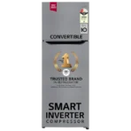 LG 288 Litres 2 Star Frost Free Double Door Convertible Refrigerator with Multi Air Flow (GL-S322SPZY.APZZEB, Shiny Steel)