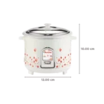 Butterfly Blossom 1.8 Litre Electric Rice Cooker with Cool Touch Body (White) - Image 2