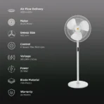 atomberg Renesa 5 Star 400mm 3 Blade BLDC Motor Pedestal Fan with Remote (Oscillation Function) - Image 2