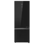 Haier 355 Litres 3 Star Frost Free Double Door Bottom Mount Convertible Refrigerator with Triple Inverter Technology (HRB-4053PKG-P, Black Glass)