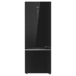 Haier 355 Litres 3 Star Frost Free Double Door Bottom Mount Convertible Refrigerator with Triple Inverter Technology (HRB-4053PKG-P, Black Glass)
