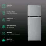 LG 343 Litres 2 Star Frost Free Double Door Convertible Refrigerator with Smart Diagnosis (GL-S382SUSY.AUSZEBN, Urban Steel) - Image 2