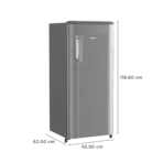 Whirlpool Icemagic Powercool 184 Litres 3 Star Direct Cool Single Door Refrigerator with Stabilizer Free Operation (72511, Steel) - Image 2