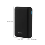 urbn 20000 mAh 22.5W Fast Charging Power Bank (1 Type A & 2 Type C Ports, 12 Layer Circuit Protection, Black) - Image 2