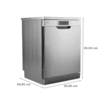 Crompton Voila 13 Place Settings Free Standing Dishwasher with Direct Triple Wash Technology (Silver Inox) - Image 2
