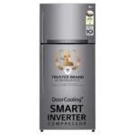 LG 506 Litres 1 Star Frost Free Double Door Refrigerator with Stabilizer Free Operation (GN-H702HLHM.APZQEBN, Platinum Silver)