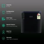 Croma 45 Litres 2 Star Direct Cool Single Door Refrigerator with Reversible Door ( Black) - Image 5