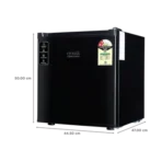 Croma 45 Litres 2 Star Direct Cool Single Door Refrigerator with Reversible Door ( Black) - Image 4