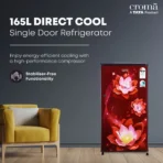 Croma 165 Litres 2 Star Direct Cool Single Door Refrigerator with Anti Fungal Gasket ( PCM Floral) - Image 4
