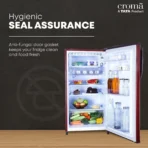 Croma 183 Litres 2 Star Direct Cool Single Door Refrigerator with Anti-Fungal Door Gasket ( Rosalind Wine) - Image 3