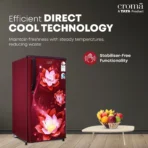 Croma 183 Litres 2 Star Direct Cool Single Door Refrigerator with Anti-Fungal Door Gasket ( Rosalind Wine) - Image 2